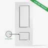 ประตู UPVC 80 x 200 ซม. 3.5 ซม. รุ่น 2 สีขาว ECO-DOOR รูปที่ 2