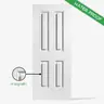 ประตูภายนอก/ใน 80 x 200 ซม. 3.5 ซม. รุ่น 4 สีขาว ECO-DOOR รูปที่ 2