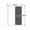 ประตูบานเลื่อน สลับ+ชุดมุ้ง 160 x 205 ซม. LP-X2-D03-00 LYNN รูปที่ 2