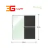 ประตูบานเลื่อน สลับ+มุ้งลวด 200 x 205 ซม. LP-S2-D04-00 สีขาว LYNN รูปที่ 2