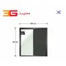 ประตูบานเลื่อน 2 ช่อง + มุ้งลวด 200 x 205 ซม. X SERIES LP-X2-D04-BL1 สีดำ LYNN รูปที่ 2