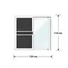 หน้าต่างบานเลื่อน มีมุ้ง 120 x 110 ซม. X Series LP-X3-W03-00 สีขาว LYNN รูปที่ 2