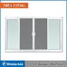 หน้าต่างบานเลื่อน 4 ช่อง มีมุ้ง 180 x 110 ซม. สีขาว WINDOW-ASIA รูปที่ 2