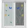 หน้าต่างบานเลื่อน มีมุ้ง เหล็กดัดลายผีเสื้อ 100 x 100 ซม. สีขาว WINDOW-ASIA รูปที่ 2