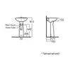 ขาตั้งอ่างล้างหน้า 900P-WT-O (ใช้กับอ่าง0979 -WT) AMERICAN STANDARD รูปที่ 3