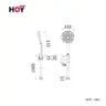 ฝักบัวมือถือด้ามโค้ง สีขาว-ดำ 4 นิ้ว +ขายึด FJHOF-166AAZ HOY รูปที่ 3
