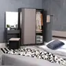 ตู้บานสไลด์ 120 ซม. VIVO สีบราวนี่ โอ๊ค/โอวัลติน WINNER รูปที่ 5