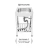 ซิ้งค์หนึ่งหลุม ขา+ชั้นวาง หนา 0.7 มม. DH-5040-T Dyna Home รูปที่ 1