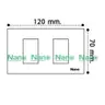 แผงหน้ากากขอบเหลี่ยม 2 ช่อง 2 x 4 นิ้ว NANO-400-2 สีขาว NANO รูปที่ 3
