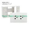 ชุดเต้ารับคู่ มีกราวด์ CS55-BW สีขาว NANO รูปที่ 9