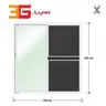ประตูบานเลื่อน สลับ 2 ช่อง + มุ้งลวด 200 x 205 ซม. X SERIES LP-X2-D04-00 สีขาว LYNN รูปที่ 2