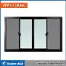 หน้าต่างบานเลื่อน 4 ช่อง มีมุ้ง 180 x 110 ซม. สีดำ WINDOW-ASIA รูปที่ 2