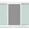 หน้าต่างบานเลื่อน 3 ช่อง มีม้ง 180 x 110 ซม. SFS (FA) ECO สีขาว WINDOW-ASIA รูปที่ 2