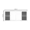 หน้าต่างบานเลื่อนสลับ 4 ช่อง มีมุ้ง 240 x 110 ซม. LP-X3-W06-00 สีขาว LYNN รูปที่ 2