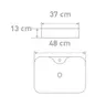 อ่างล้างหน้าวางเคาน์เตอร์ SLIM SQUARE 503 S55003 SOSUCO รูปที่ 3
