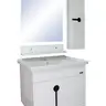 เคาน์เตอร์ PVC พร้อมกระจกเงา+ตู้ข้าง 60 x 48 x 50 ซม. H8012 สีขาวดำ HAUS รูปที่ 1