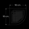 ถาดฉากกั้น 90 x 90 x 42 ซม I-CUR-ST001 ISPA รูปที่ 4