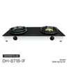 เตาแก๊สหน้ากระจก ตั้งโต๊ะ 2หัว อินฟาเรด+ทองเหลือง DH-8718-IF Dyna Home รูปที่ 2