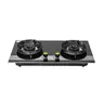 เตาแก๊สหน้ากระจก แบบฝัง 2 หัว ทองเหลืองรมดำ DH-2000G Dyna Home รูปที่ 6