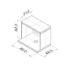 กล่องเสริมไมโครเวฟ 60 x 50.3 x 42.2 ซม. HA06-20 สีไม้สักทอง YES MOULDING รูปที่ 4
