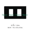 แผงหน้ากากขอบเหลี่ยม 2 ช่อง 2 x 4 นิ้ว NANO-400-2B สีดำ NANO รูปที่ 2