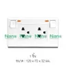 เต้ารับคู่ มีกราวด์ + ม่านนิรภัย+ สวิตช์เปิด-ปิด SC-SW2P6-W สีขาว NANO รูปที่ 2