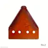 ใบมีดสามเหลี่ยม เกี่ยวข้าว/ตัดหญ้า 83 x 76 x t3.0 x Ø6 มม. TA-2  รูปที่ 2