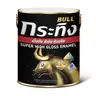 สีน้ำมันเคลือบเงา Bull SuperGloss Enamel KG000 (1กล.) สีบรอนซ์เงิน(Bright Silver) BEGER รูปที่ 1