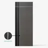 ประตู WPC เซาะร่องเส้นอลูมิเนียม (ไม่เจาะ) 90 x 200 ซม. WP-1 สีเทาเข้มลายไม้ ECO-DOOR รูปที่ 1