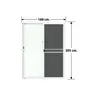 ประตูบานเลื่อน สลับ + มุ้ง 160 x 205 ซม. LP-S2-D03-00 สีขาว LYNN รูปที่ 1