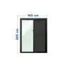 ประตูบานเลื่อน สลับ + มุ้ง 160 x 205 ซม. LP-S2-D03-BL1 สีดำ LYNN รูปที่ 1