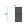 ประตูบานเลื่อน สลับ+มุ้งลวด 200 x 205 ซม. LP-S2-D04-00 สีขาว LYNN รูปที่ 1