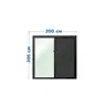 ประตูบานเลื่อน 2 ช่อง + มุ้งลวด 200 x 205 ซม. X SERIES LP-X2-D04-BL1 สีดำ LYNN รูปที่ 1