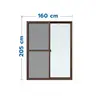 ประตูอลูมิเนียม มีมุ้ง 160 x 205 ซม. สีชา WINDOW ASIA รูปที่ 1