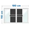 หน้าต่างบานเลื่อน 3 บาน มีมุ้ง 180 x 110 ซม. LP-OK-W04-00 LYNN รูปที่ 1