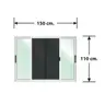หน้าต่างบานเลื่อนสลับ มีมุ้ง 150 x 110 ซม.สีขาวLP-OK-W07-00 LYNN รูปที่ 1