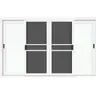 หน้าต่างบานเลื่อนสลับ ช่องแสงกลาง มีมุ้ง 180 x 110 ซม. LP-X3-W04-00 LYNN รูปที่ 1
