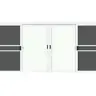 หน้าต่างบานเลื่อนสลับ 4 ช่อง มีมุ้ง 240 x 110 ซม. LP-X3-W06-00 สีขาว LYNN รูปที่ 1