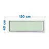 ช่องแสง อลูมิเนียม 40 x 120 ซม.  กระจกใสเขียว สีขาว WINPLUS รูปที่ 1