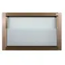 บานเกล็ดซ้อน กระจกฝ้า มีมุ้ง 60 x 40 ซม. 5 มม. สีชา YOU รูปที่ 1