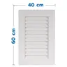 ช่องระบายอากาศ แนวตั้ง มีมุ้ง 40 x 60 ซม. สีขาว WT รูปที่ 1