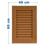 ช่องระบายอากาศ แนวตั้ง มีมุ้ง 40 x 60 ซม. สีสัก WT รูปที่ 1
