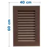 ช่องระบายอากาศ แนวตั้ง มีมุ้ง 40 x 60 ซม. สีโอ๊ค WT รูปที่ 1