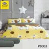 ชุดผ้าปู+ผ้านวม ลายการ์ตูน 6 ฟุต (6ชิ้น/ชุด) PB003 สีเหลือง SATIN PLUS รูปที่ 1