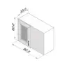 ตู้แขวนเข้ามุมขวา 80.5 x 60 x 33 ซม. HA03-20 สีไม้ทอง YES MOULDING รูปที่ 3