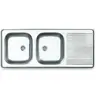 อ่างซิ้งค์ ล้างจาน(2หลุม มีที่พัก) ขอบพับ 120 x 50 ซม. DMB 120A  รูปที่ 1