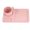 ชุดแก้วกาแฟถาดสี่เหลี่ยม SC6051-10 สีชมพู Melamine รูปที่ 1