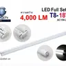ชุดหลอด LED T8 พร้อมราง 2 หลอด 4000LM 18W FULL-SET เดย์ไลท์ IWACHI รูปที่ 1