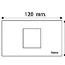 แผงหน้ากากขอบเหลี่ยม 2 ช่องกลาง 2 x 4 นิ้ว NANO-400-5B สีดำ NANO รูปที่ 3