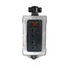 บล๊อคยาง+เต้ารับ2ช่อง+เมนสวิทซ์ พร้อมฝา PC กันน้ำแบบหนาพิเศษ 250V 10A RB10HS2-NM-CC NANO รูปที่ 1
